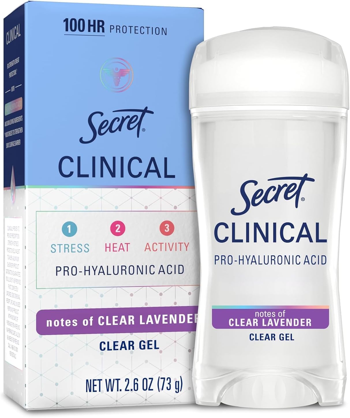 Secret Clinical Strength Clear Gel Women's Antiperspirant & Deodorant Ooh-La-La Lavender Scent 2.6 Ounce