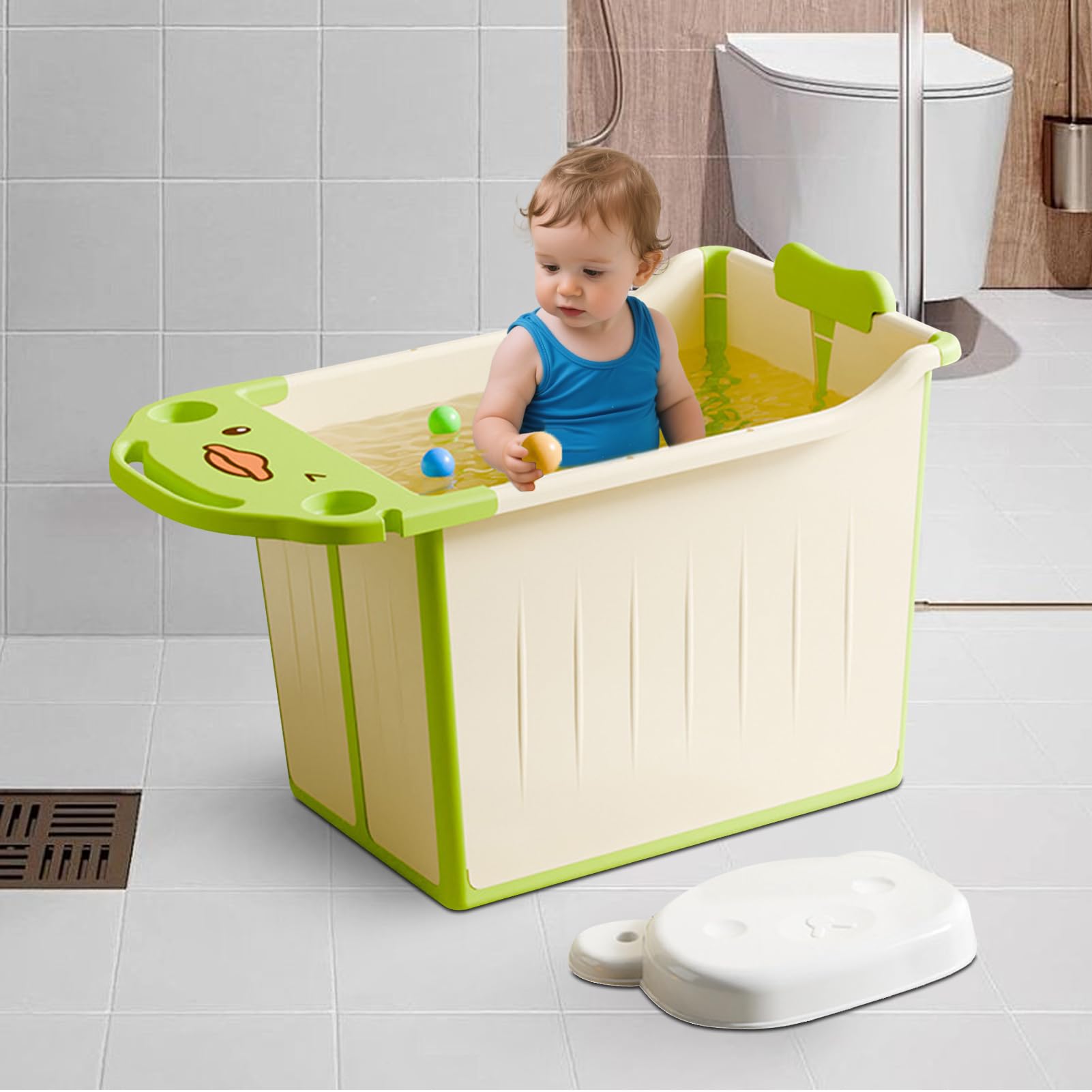Vasca Da Bagno Portatile Per Facile Da Riporre Vasca Per Bambini Seduti | Supporto Per Il Bagno Da Viaggio Per Casa Dormitorio Appartamento Vacanze Bagno
