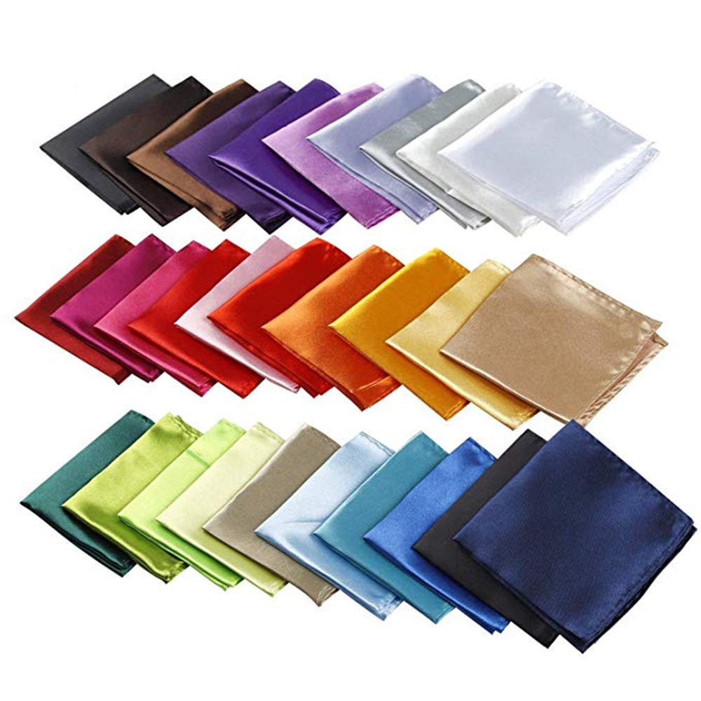 30 Stück Einstecktuch einfarbig - Tuch Polyester Pochette Kavalierstuch Stecktuch für feierliche Anlässe in Verschiedenen Farben