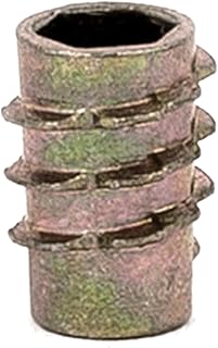 E-Z Lok Threaded Insert, Zinc, Hex-Flush, 8-32 Internal Threads, 10mm Length (Pack of 100)