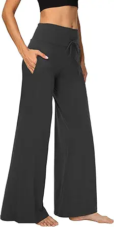1/3 Pack Wide Leg Yoga Pants for Women, Comfy Lounge Pajama Sweatpants Loose Causal Palazzo with Pockets