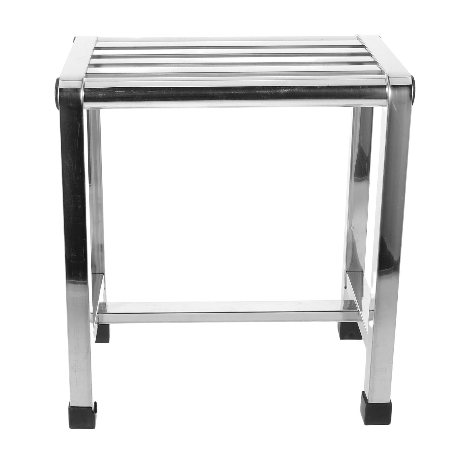 ERINGOGO Sgabello da Bagno in Acciaio Inox Spesso 31x20x35 Cm, Panca Antiscivolo per Doccia e Vasca, Sedile Compatto Multiuso per Anziani, e Supporto per Igiene Quotidiana