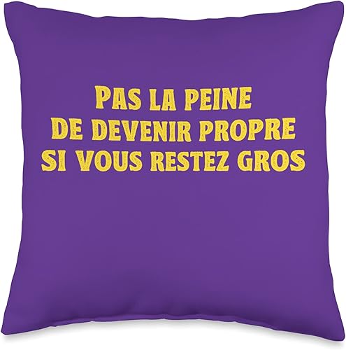 Drôle Messages Adulte Graphiques & Humour Blagues Pas La Peine De Devenir Propre Si Vous Restez Gros Drôle - Almohada (16 x 16 pulgadas), multicolor