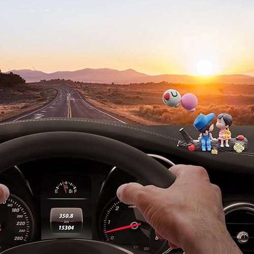Miniatura 3 de Adorno para tablero de automóvil, bonito adorno para tablero de automóvil, adorable pareja, besando, niño y niña, adorno para el interior del