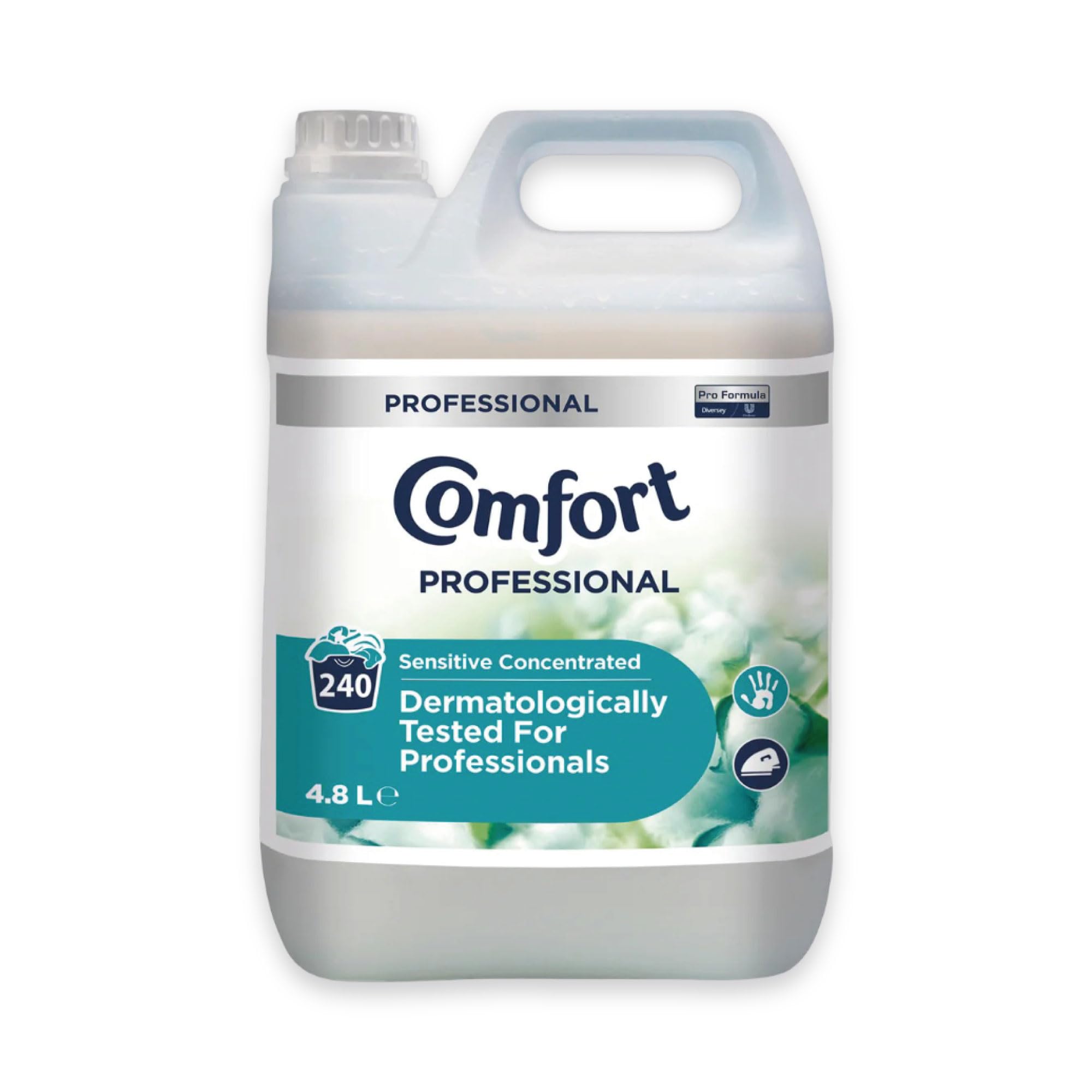 Comfort Professional Sensitive Concentrated Fabric Softener 4.8L (240 Washes) | Long-Lasting Freshness for Your Laundry | Detergent | Anti-Static | Hypoallergenic & dermatologically tested