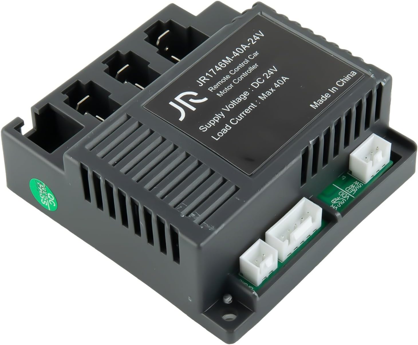JR1746M-40A-24V Control Box for Children Electric Car, 24V Receiver Transmitter Set Compatible with Ride-On Toy Vehicle Motor Controller Replacement Part
