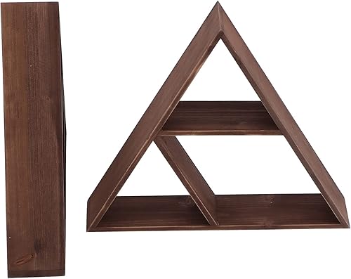 Miniatura 9 de Fydun 2Pcs Wall Display Rack Triangular Storage Shelf Floating Bookshelf for Living Room