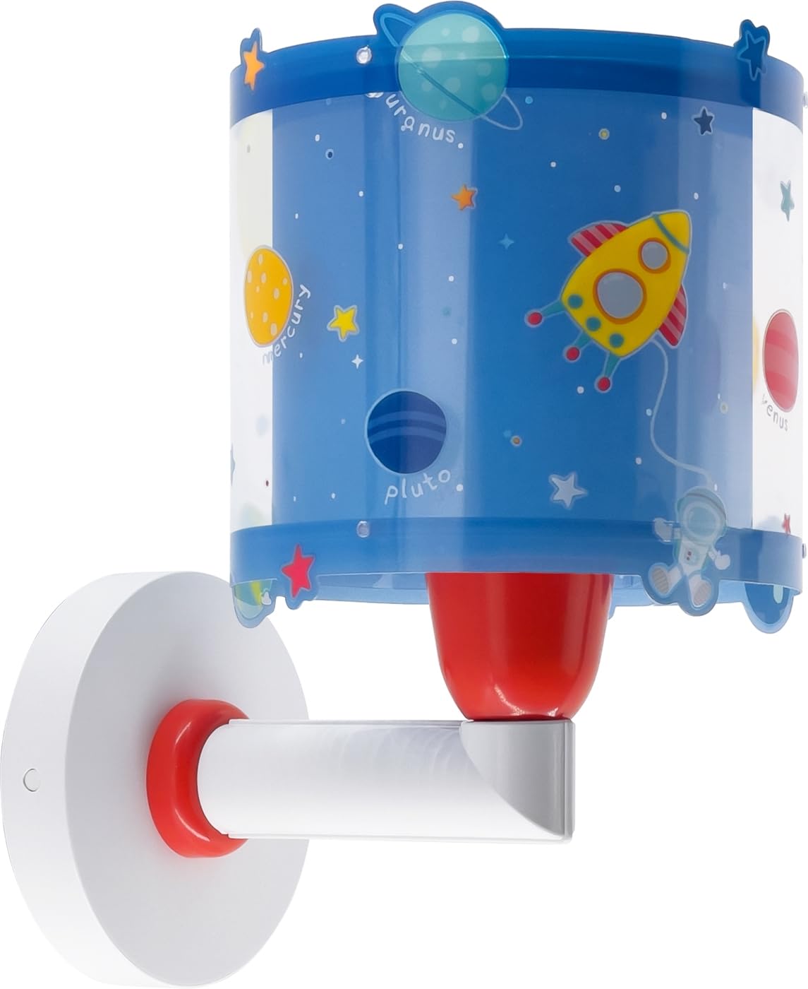 Dalber Lámpara Aplique Pared Infantil Planets Sistema Solar 41349 | Lámpara aplique de pared con instalación directa a la corriente o mediante cable con interruptor incluido.