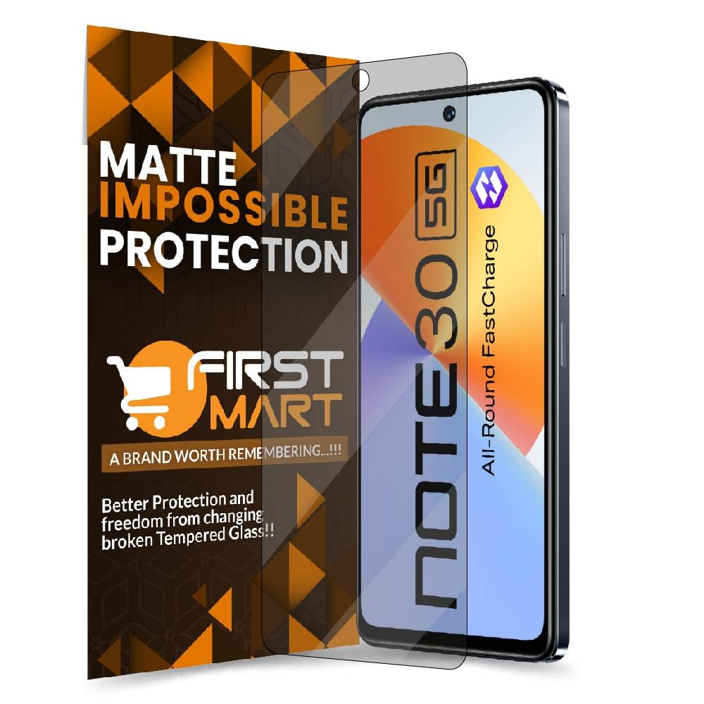 FIRST MART Matte Tempered Glass for Infinix Note 30 5G (6.78 Inch) Impossible Flexible Fiber Case Friendly Screen Protector &Installation Kit| Matte (B0CJLW53F3) Amazon Price History, Amazon Price Tracker