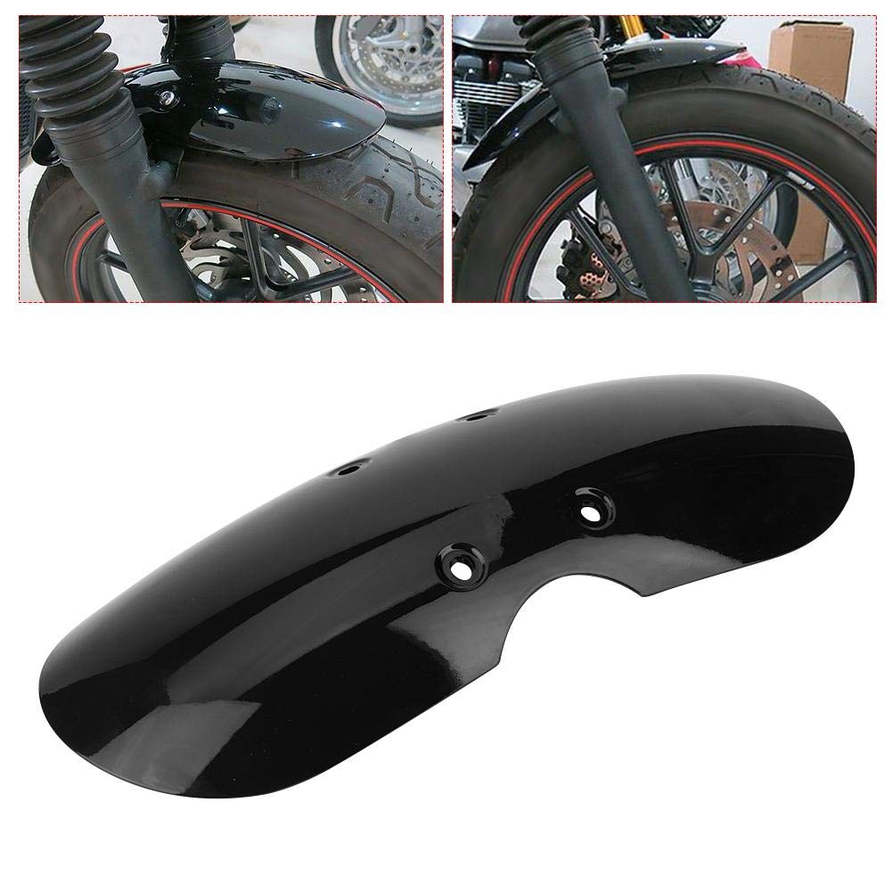 garde-boue, ABS 4 couleurs accessoires de moto garde-boue avant court garde-boue adapté pour Bonneville/T100/Scrambler/Thruxton 2001-2016(noir)