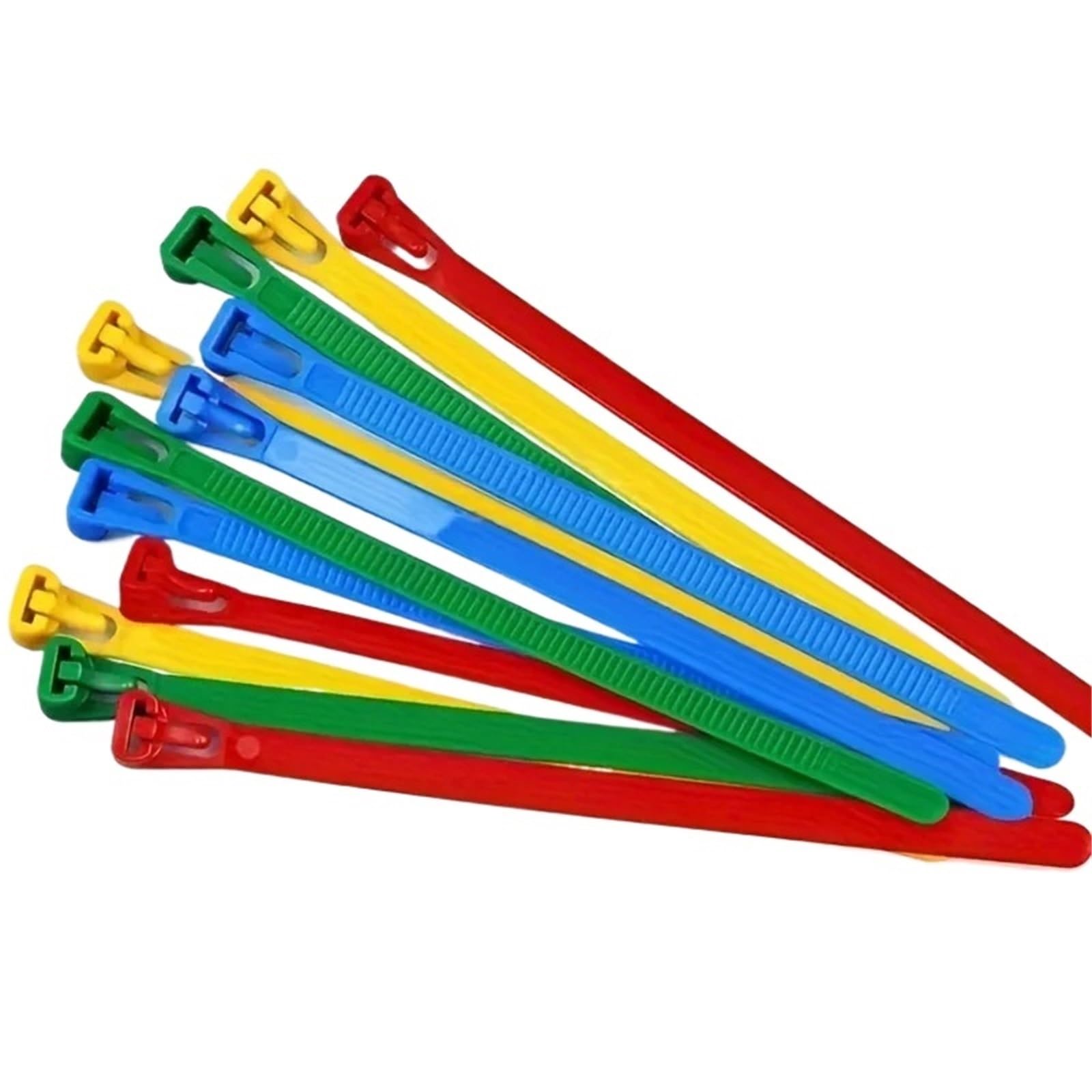 Yangshe 100Pcs Mixed Color 1000Pcs Multi-Color Nylon Cable Ties Adjustable Reusable Wire Management