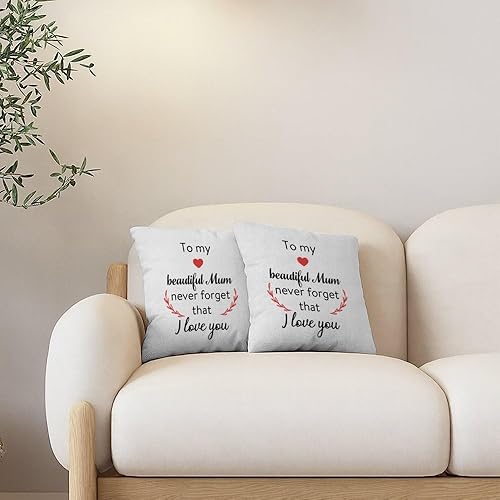 Miniatura 4 de Valentines Day Gifts for Mom Birthday Gifts Throw Pillow Covers 18X18 Mothers Day Presents for Mom from Daughter Son Mum Mama Gift Moms Gift Ideas