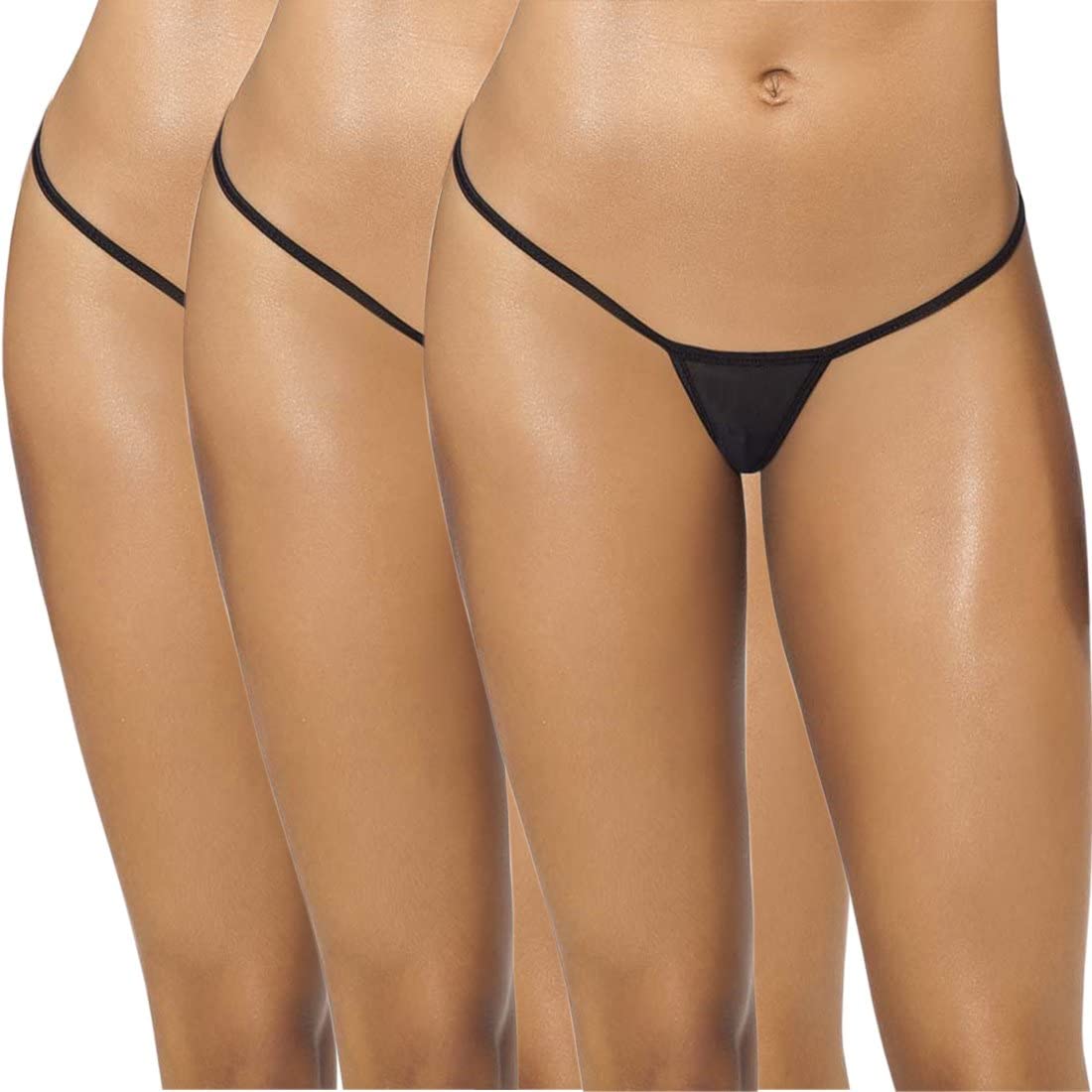 Aum Enterprises Cotton Lyrca Spandex Thong Panties for Women Multicolor (Pack of 3)-picture-50