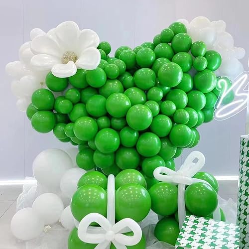 Miniatura 2 de Globos verdes, paquete de 100 globos de látex verde de 12 pulgadas, globos de fiesta de calidad de helio para globos de Navidad, boda, graduación,