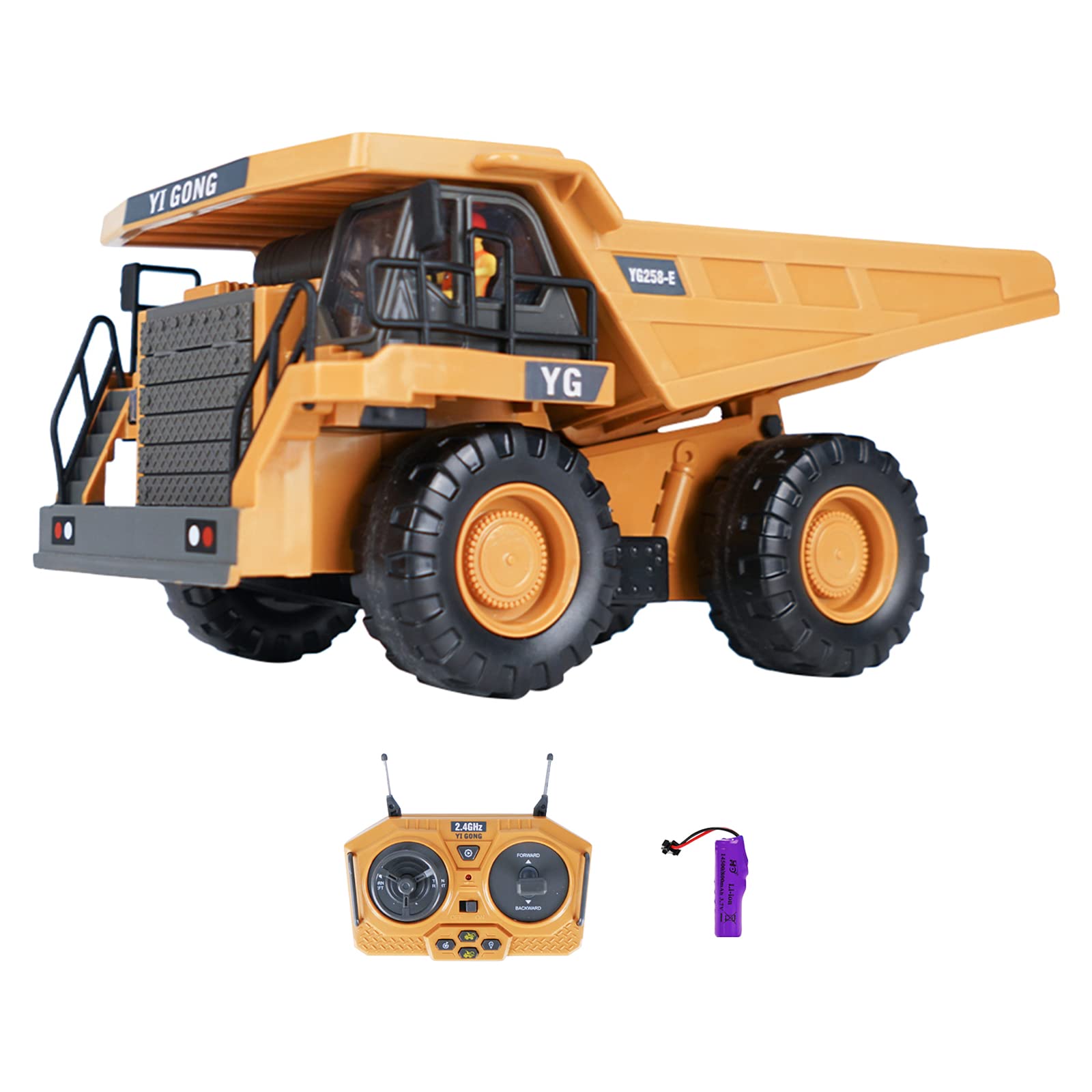 RC Dump Truck 1/24 Truck 9CH Dumper Technique Vehicle Excavator 2.4G Radio Controlled Cars Toys for Gift