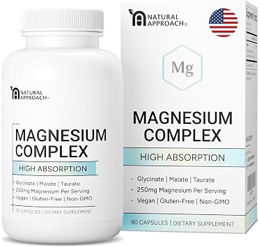 High Absorption Magnesium Complex with Glycinate, Malate & Taurate - Premium Magnesium Supplement for Sleep, Relaxation, Leg Cramps & Stress Relief - 100% Chelated & Easy On The Gut - 90 Capsules