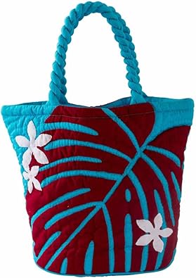 Amazon | (ラナイブルー）ハワイアン バッグ ハワイアンキルト トート