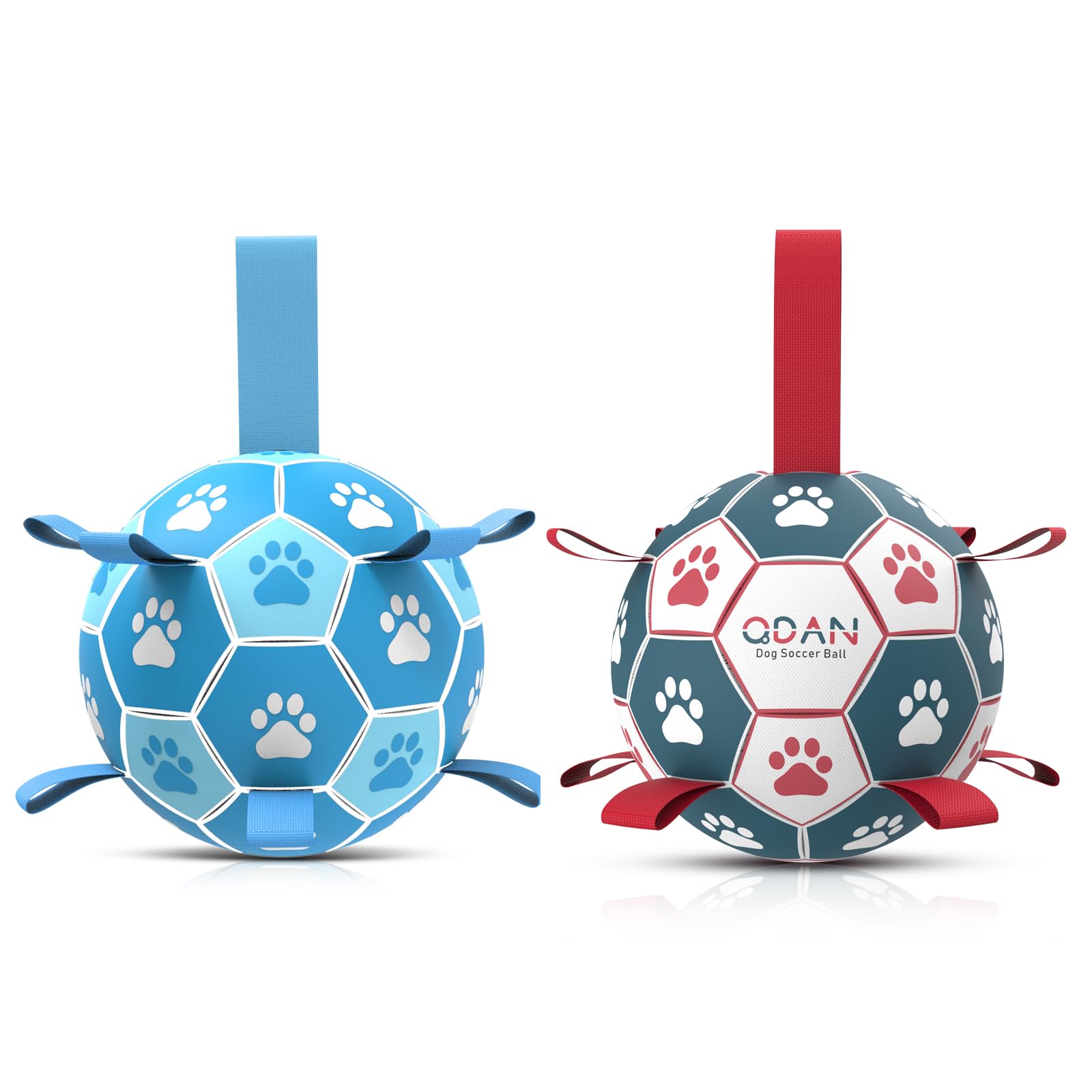 QDAN Two Dog Soccer Ball Bundles