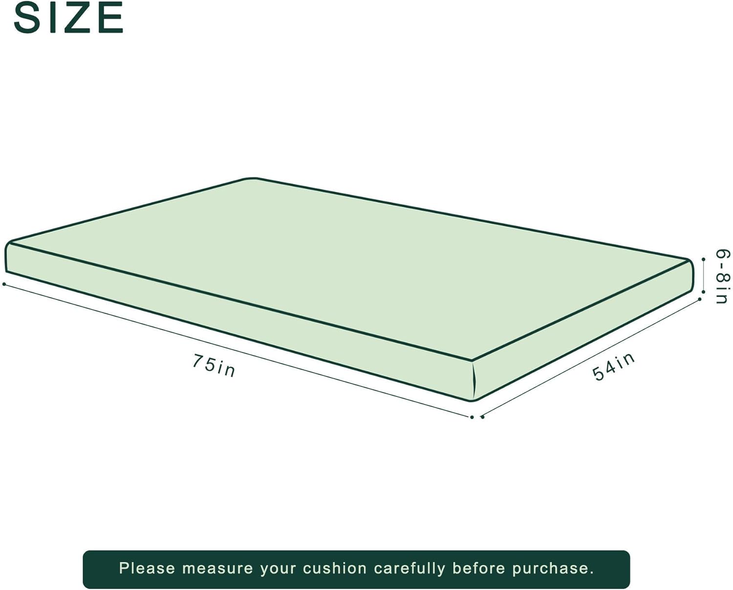 CHUN YI Jacquard Futon Cover Full Size Futon Mattress Cover Stretch Foldable Sofa Bed Covers Washable Futon Slipcover Fit for 6 to 8 Inches Sofa Cover (Teal) : Home & Kitchen