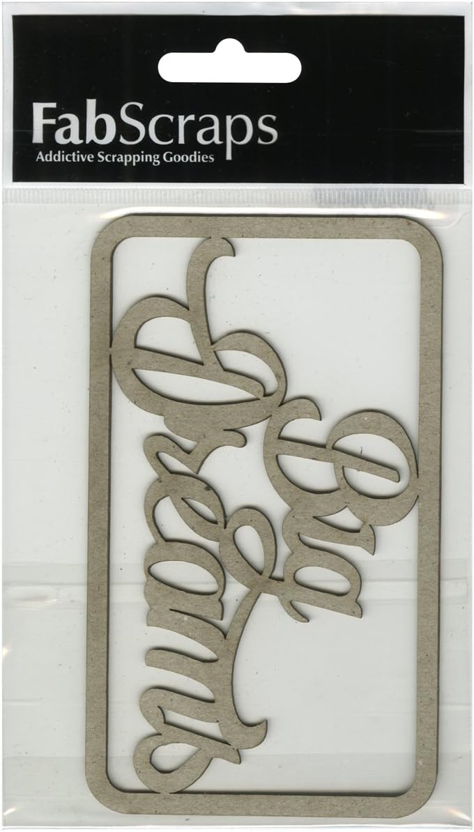 'Die Cut Gray Chip Board Word Big Dreams, 4.5X2.5ย "