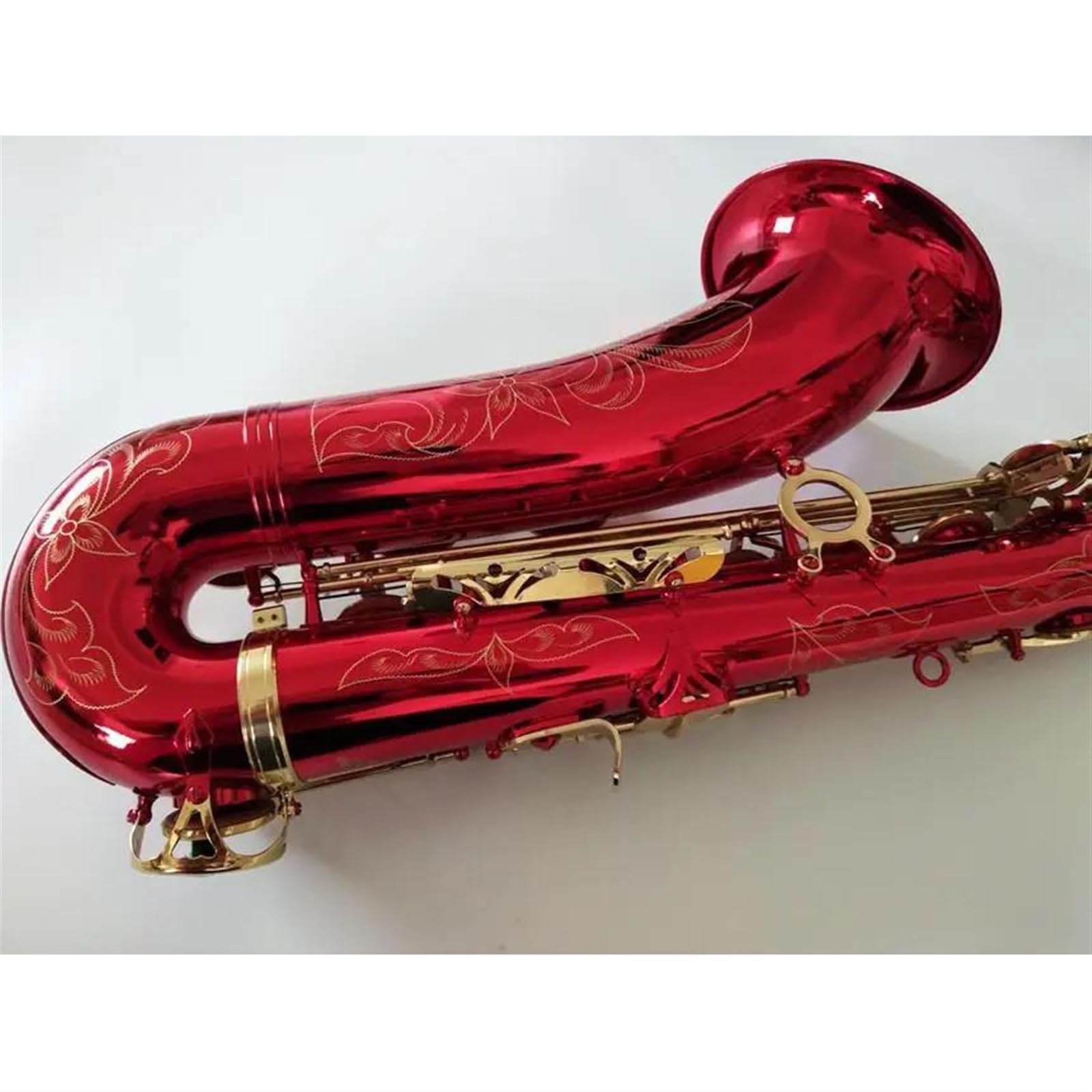 Saksofon Instrument Muzyczny Bb Saksofon Tenorowy Korpus Z Mosiądzu Złoty Klucz Saksofon Z Ustnikiem