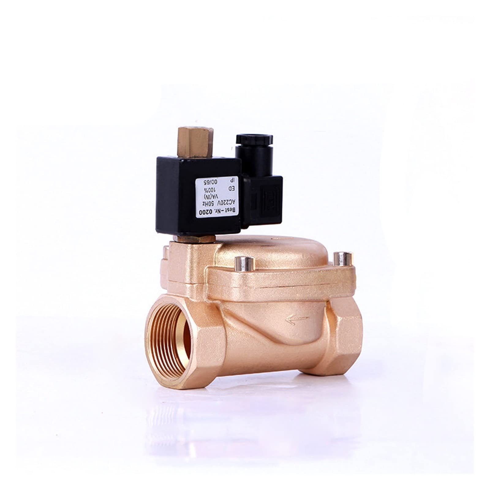 Válvula solenoide 0955 de alta presión de latón normalmente abierta de 1-1/4" (Color : G-24VDC-N, Size : 1.25 Inch)