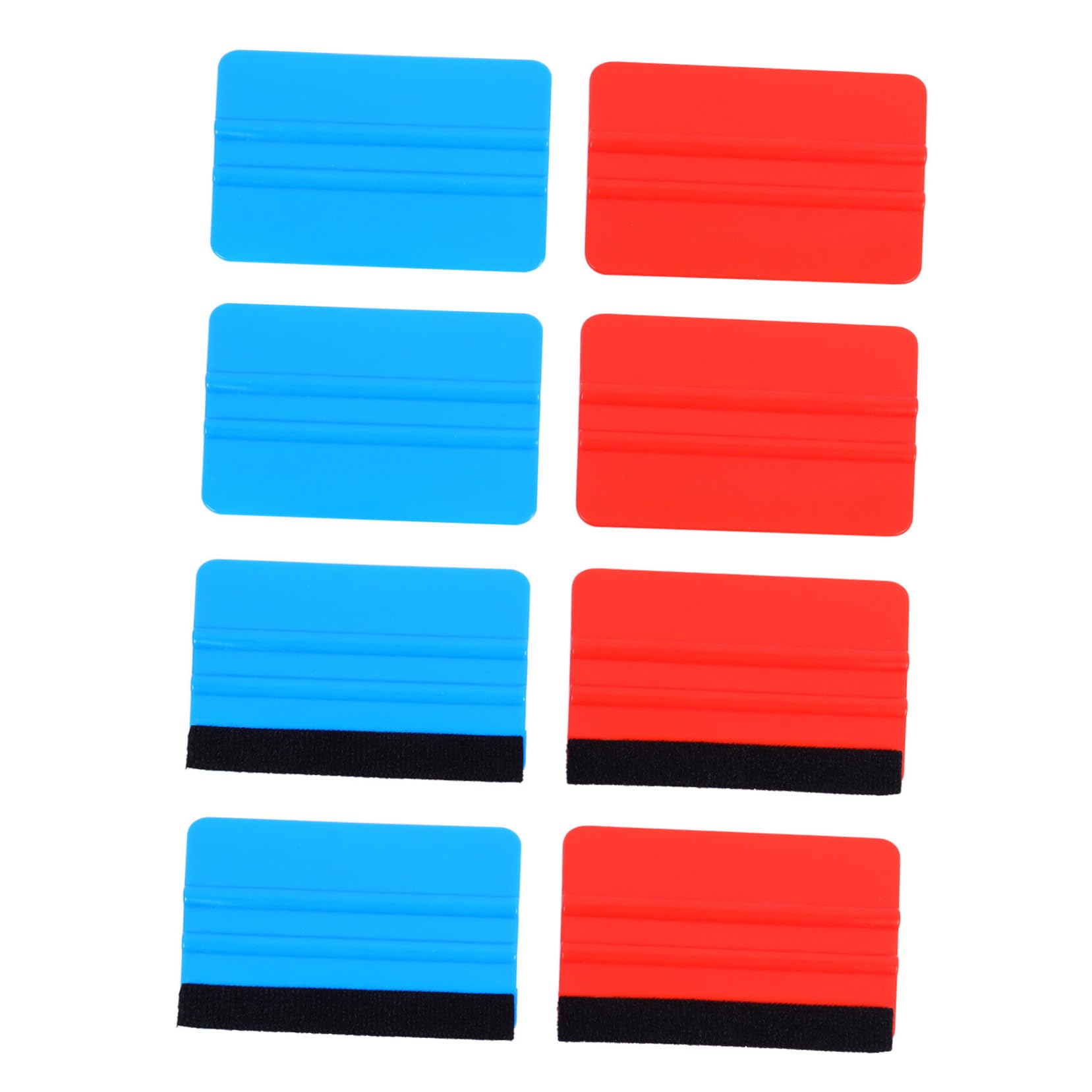 Yardwe 8pcs Dual-Sided Squeegee Craft Applicator Tool Lightweight Easy to Clean for Automotive Films and Decals Includes Felt Edge