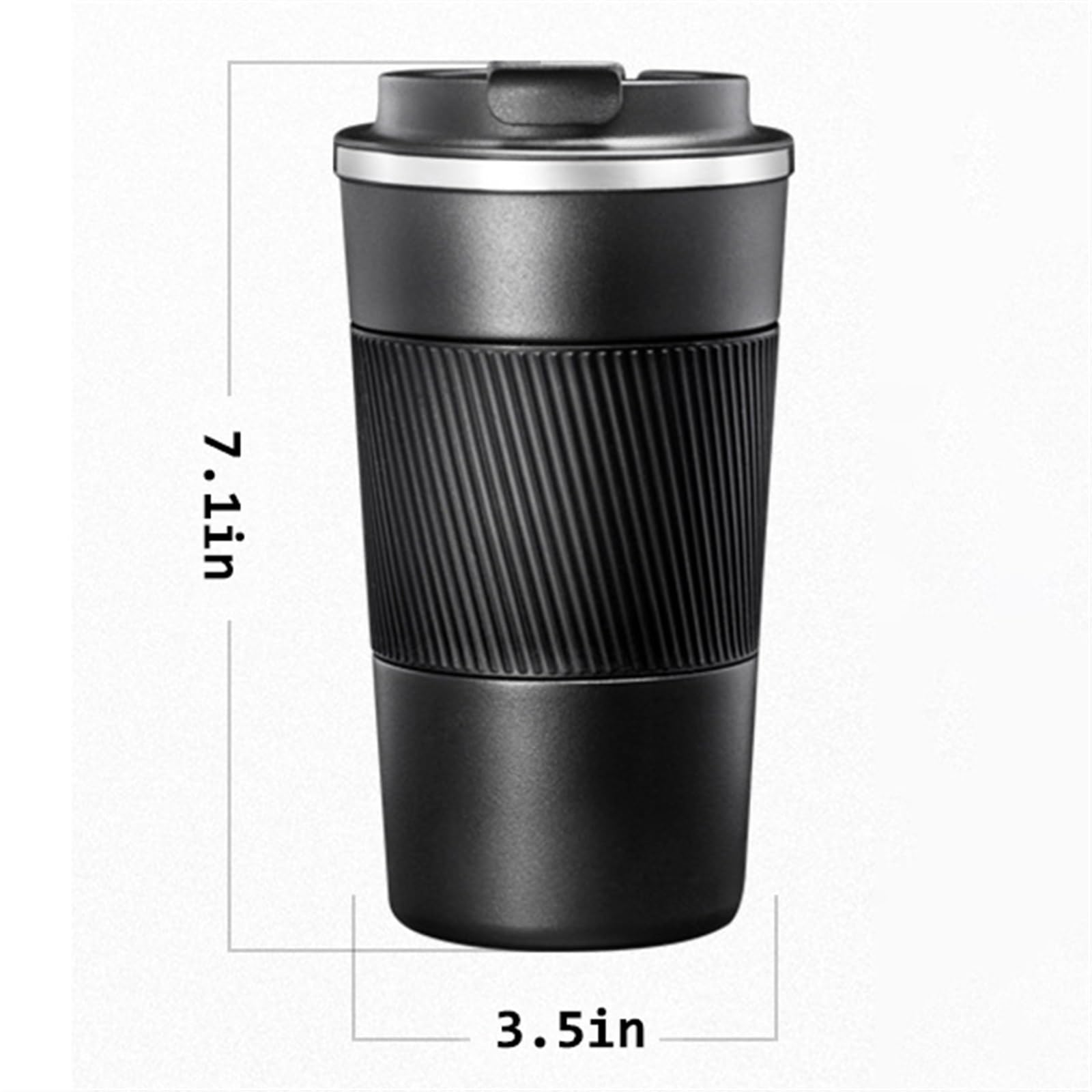 Isolierbecher Isolierte Wassertasse, Kaffeetasse, tragbar, isolierte Wassertasse, Edelstahl, Auto, tragbare Wassertasse(A)