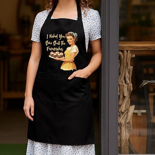 Miniatura 7 de Delantal vintage para hornear para mujer, delantal de hornear con 2 bolsillos, regalos para panaderos, delantales de cocina para Navidad, Acción de