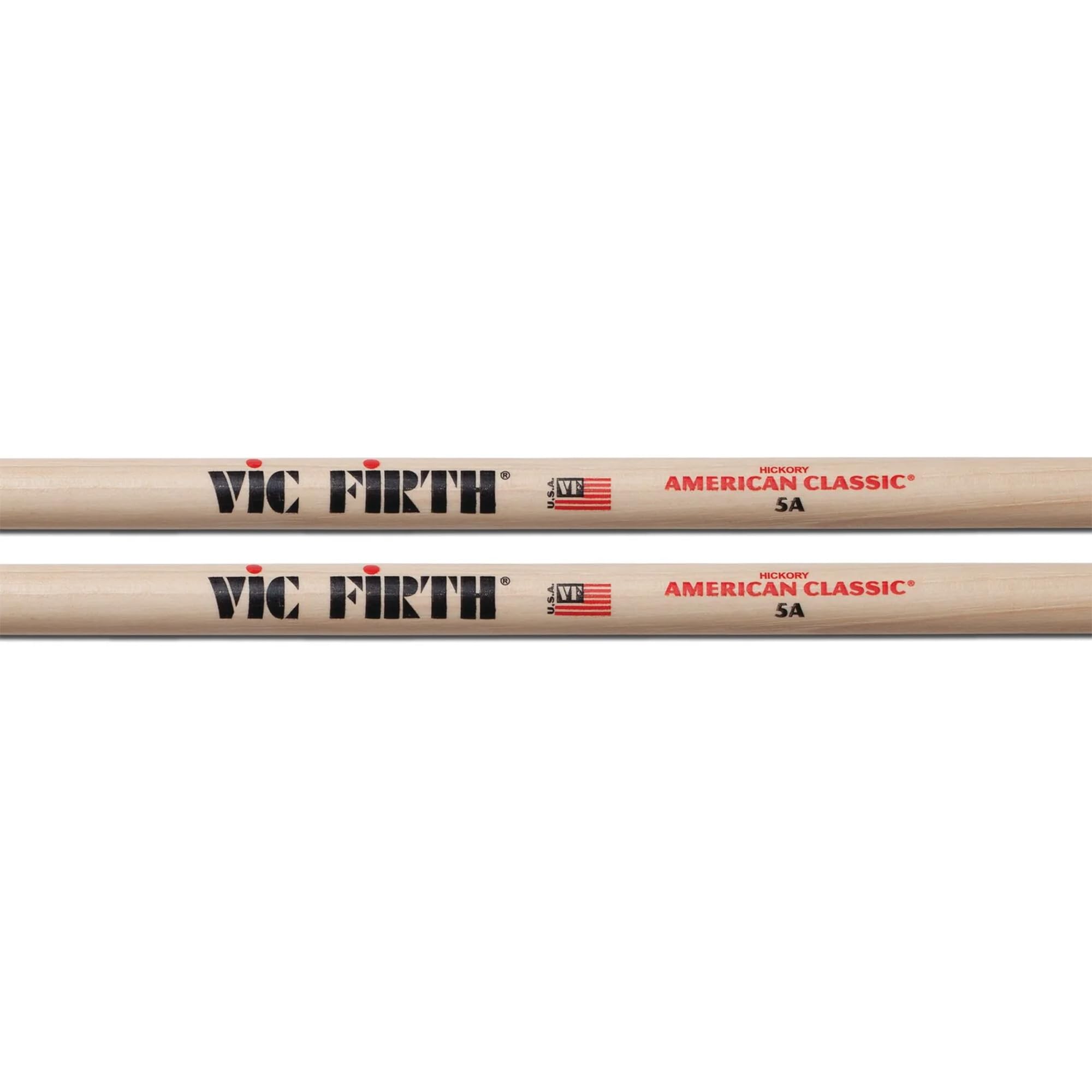 Vic Firth American Classic 5A Bacchette per batteria Hickory Punta legno 4 paia