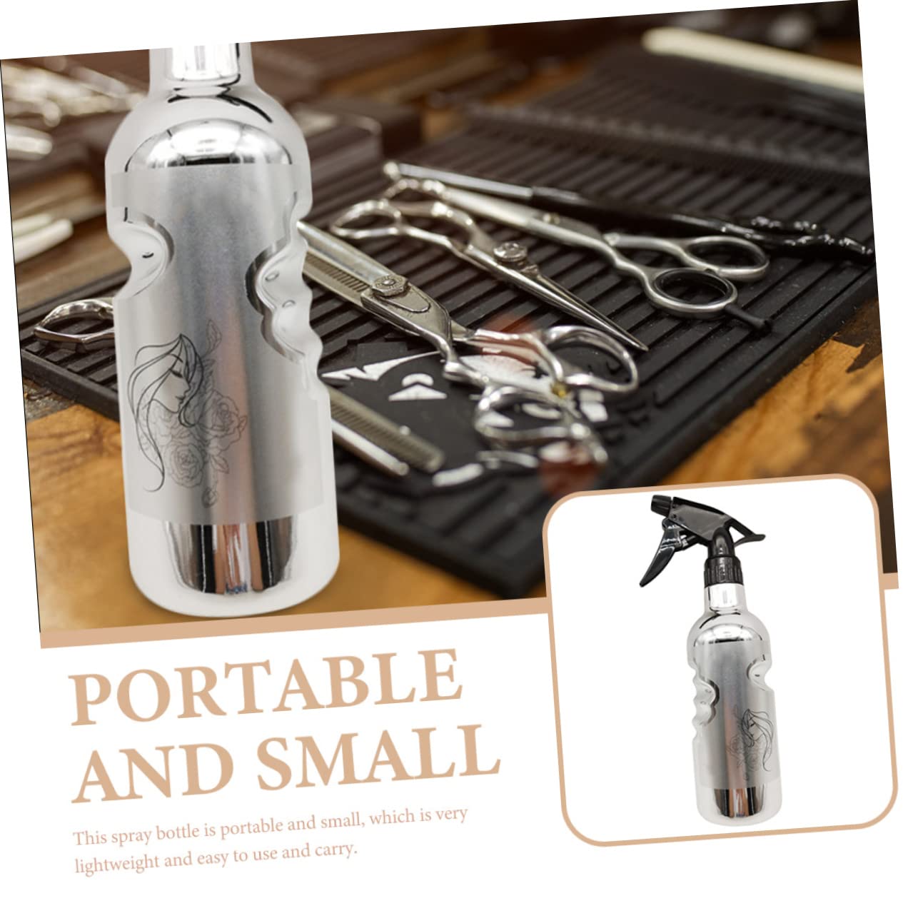 Housoutil 5pezzi Spray Bottle Multifunzionale Per Parrucchieri Nebulizzatore Ricaricabile Per Styling e Giardinaggio Design Vintage Placcato