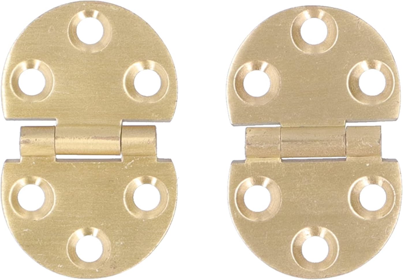 2 Sets 180 Degree Copper Foldable Hinges with Screws Heavy Duty Flip for Folding Tables Sewing Machine Desktops Home Furniture