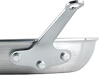 Vista 4 de Winco Sartén/sartén de aluminio de grado comercial, acabado satinado, 8 pulgadas