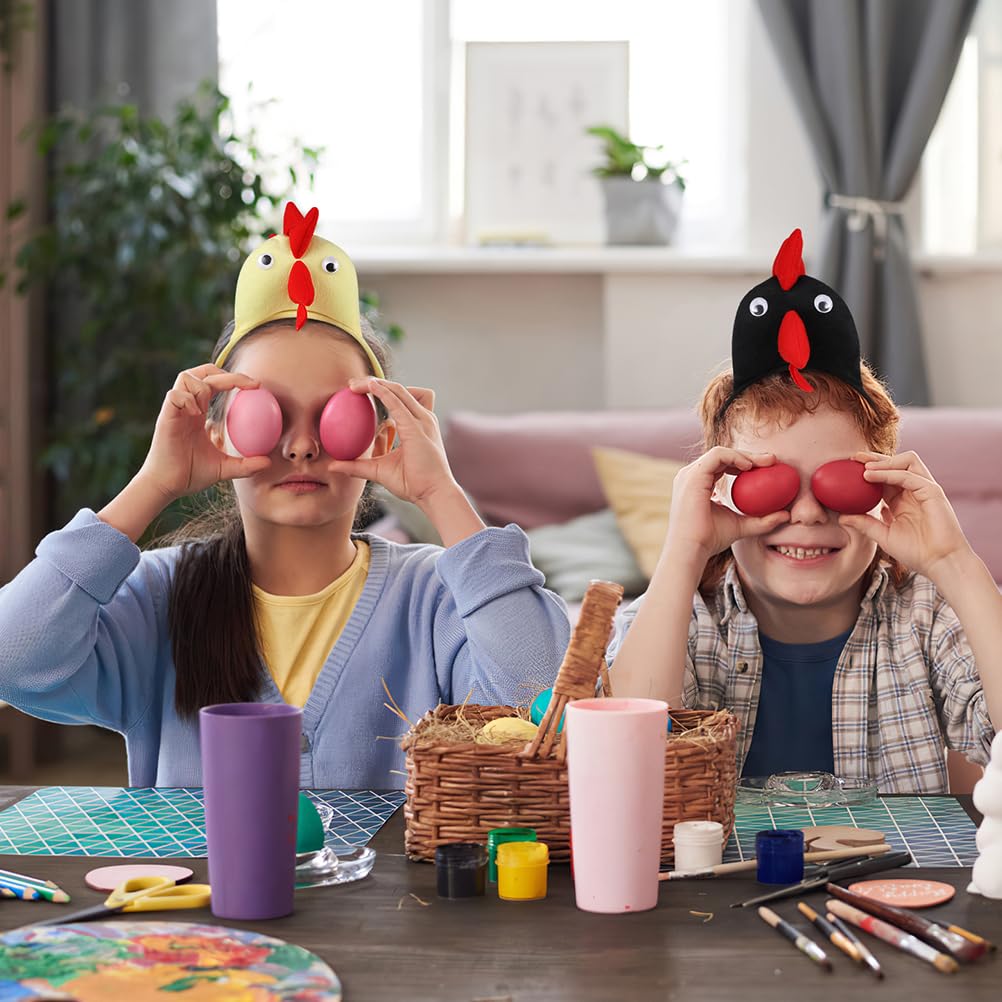 Amosfun 3pcs Chicken Headband, Halloween Rooster Headwear, Farm Costume Animal Costume Photo Prop, Halloween Easter Chicken Headband - Image 4