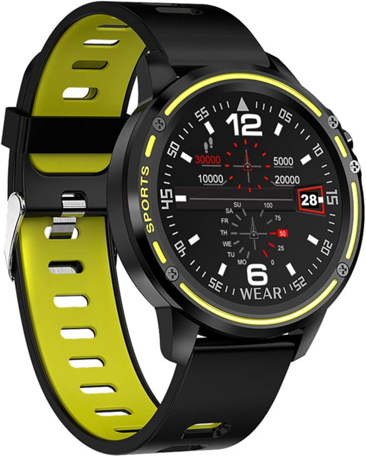 Smartwatch da uomo impermeabile IP68 a schermo rotondo da 1,2 pollici HD Smartwatch con orologi ecg per fitness sportivo per la frequenza cardiaca della pressione sanguigna Smartwatch da uomo impermeabile IP68 a schermo rotondo da 1,2 pollici HD Smartwatch con orologi ecg per fitness sportivo per la frequenza cardiaca della pressione sanguigna