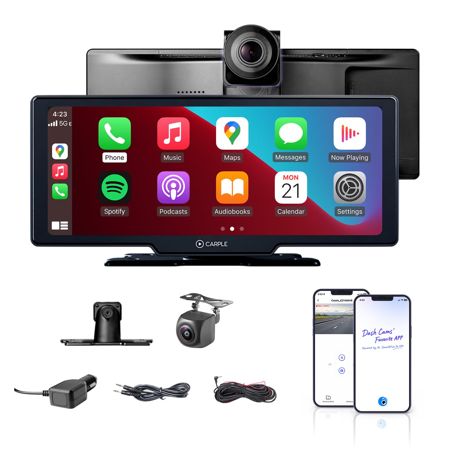 Carple Monitor 4K CarPlay & Android Auto 車 車・バイク・自転車