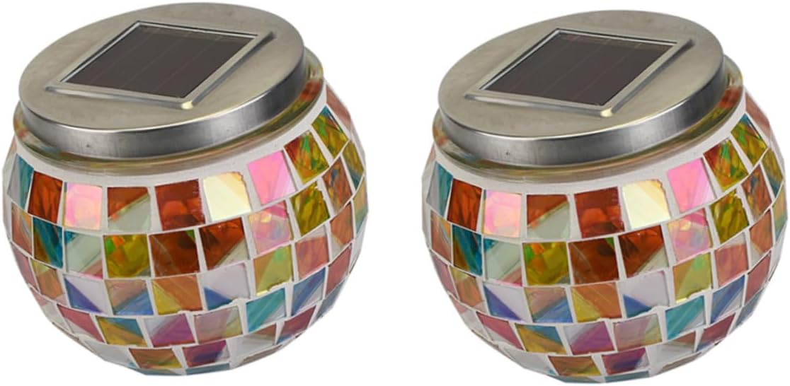 2pcs Decorative Solar Light Jar Led Can Lights for Solar Garden Lamp for Party Daily Life