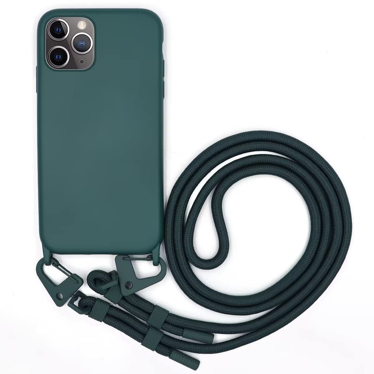 Custodia IPhone 11 Custodia Collana Per IPhone 11 Con Cordoncino - Cover Silicone Verde Scuro