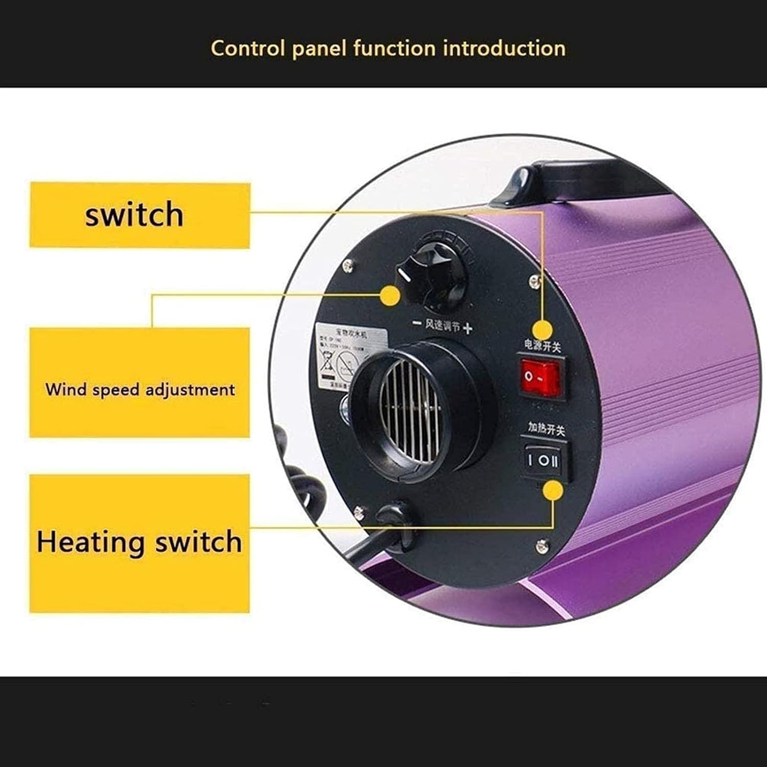 High Velocity Professional Dog Pet Grooming Hair Drying Force Dryer Blower