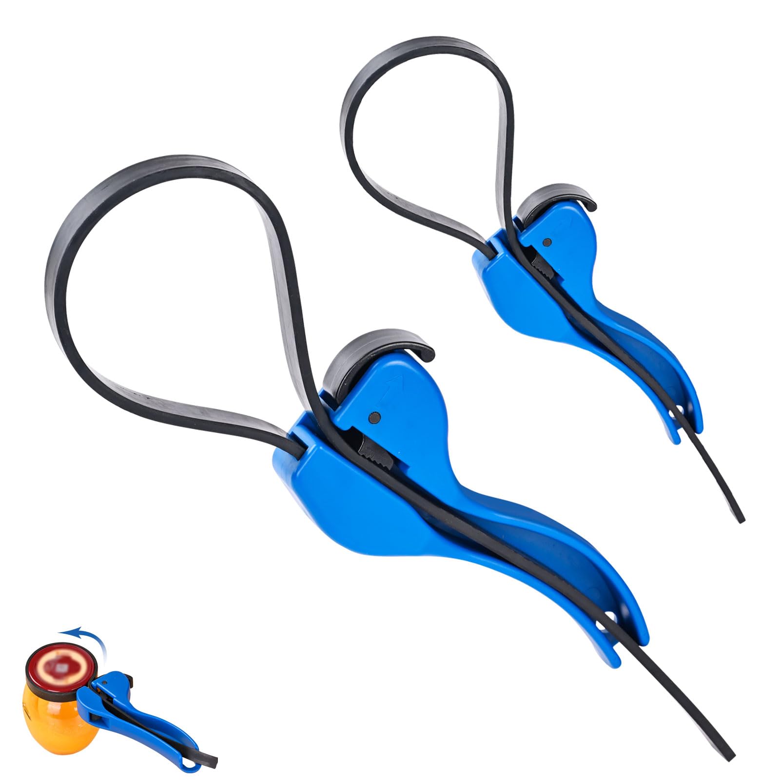 Supuse Rubber Strap Wrench Set - 2pcs Adjustable Wrench for Oil Filter, Plumbing, and Jar Opening - Large 24" and Small 19" Strap Wrenches for Seniors