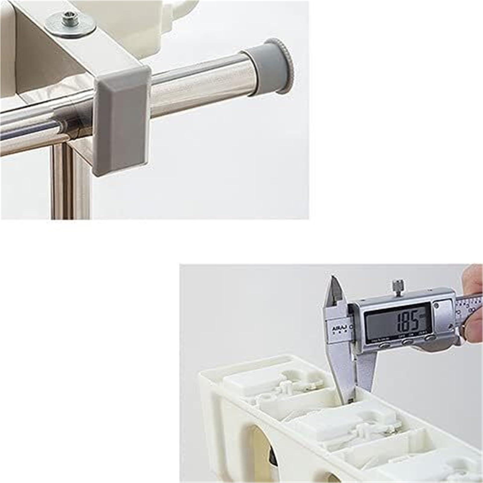 Soporte Para Fregona Y Escoba, Soporte Para Fregona Y Escoba, Escurridor Para Fregona Húmeda, Estantes De Almacenamiento Organizadores, Estante De Limpieza Con Ruedas Par,Silver-67x50x122cm
