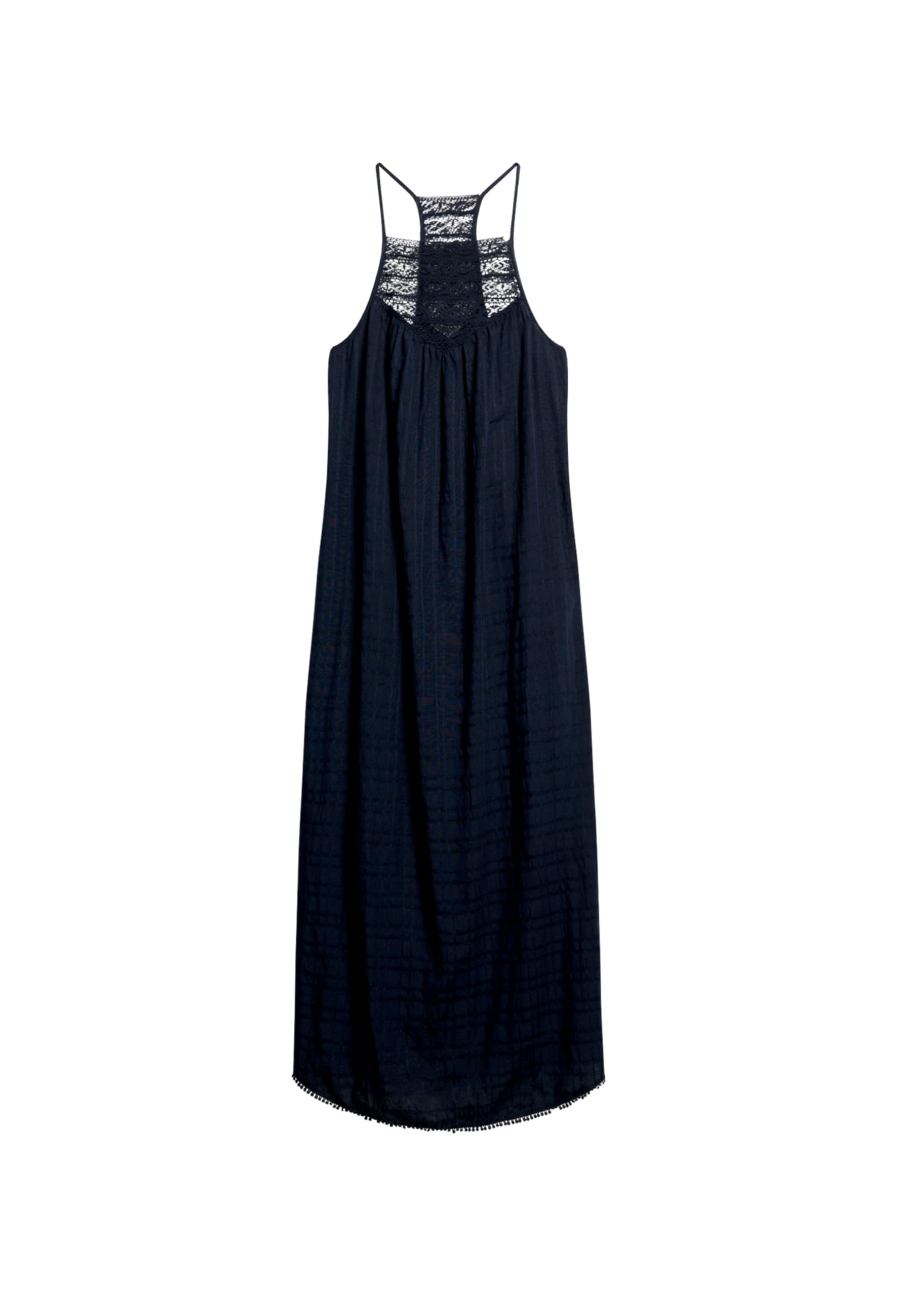 Superdry Women's Lace Neck Maxi Beach Dress, Dark Navy, 6