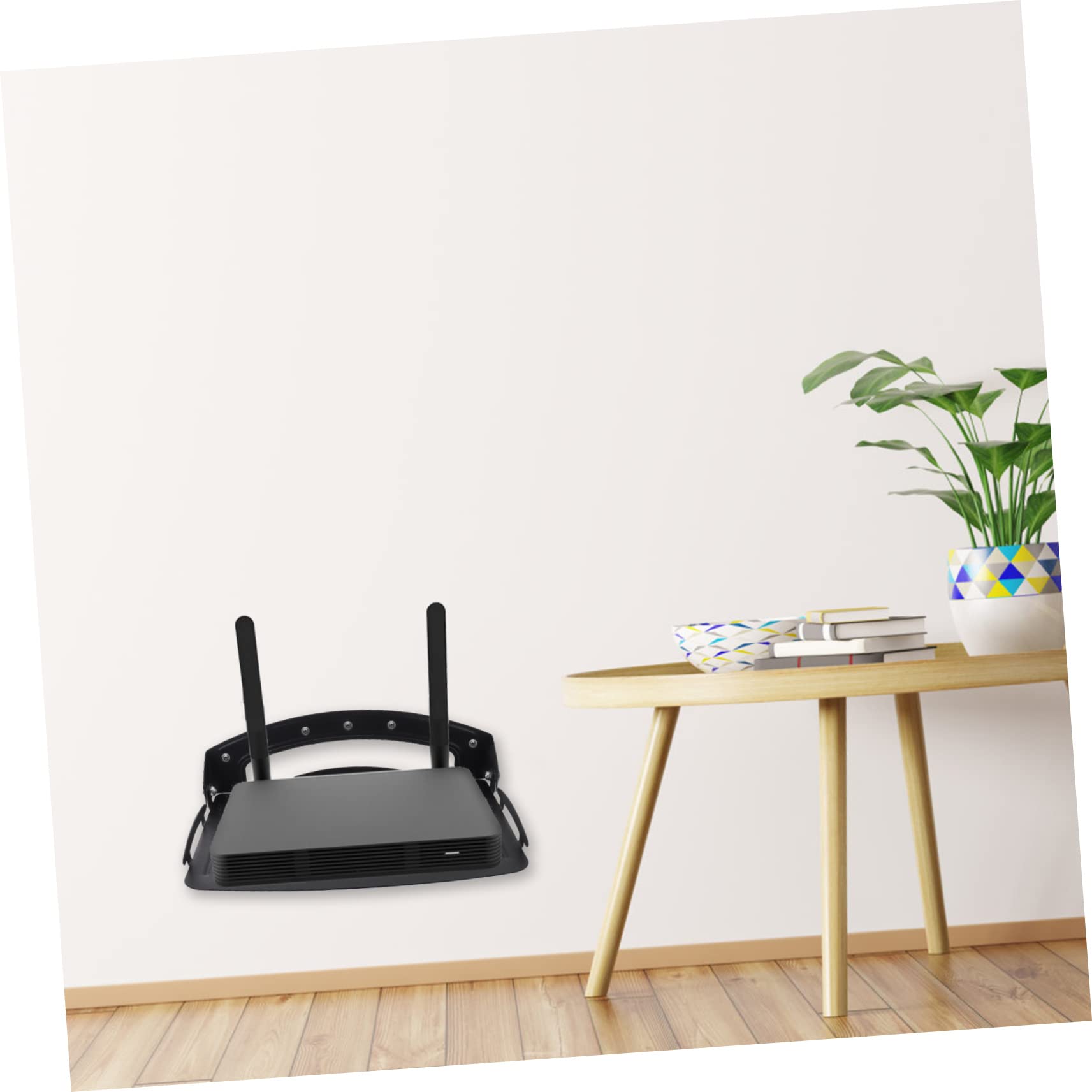 DOITOOL Support Mural Acier Renforcé pour Routeur et Écran TV Étagère de Rangement Polyvalente pour et Appareils Noir