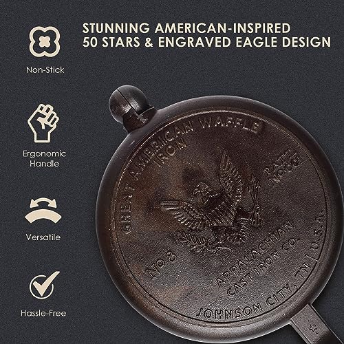 Compare APPALACHIAN CAST IRON Great American Waffle Iron PreSeasoned