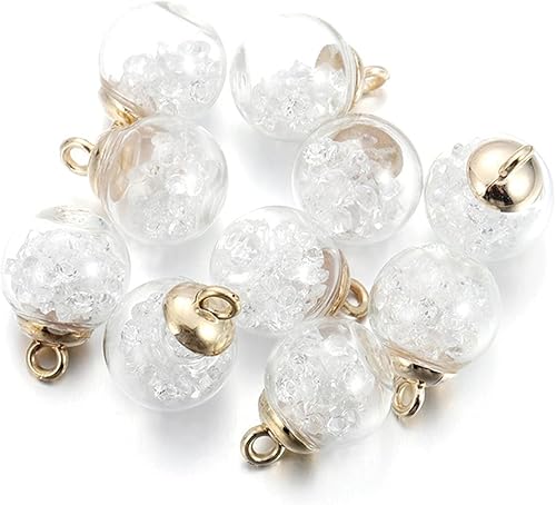 Miniatura 8 de 10 unidslote 0.630in cristal transparente bola encantos estrella lentejuelas colgantes para DIY pendientes collar joyería fabricación accesorios