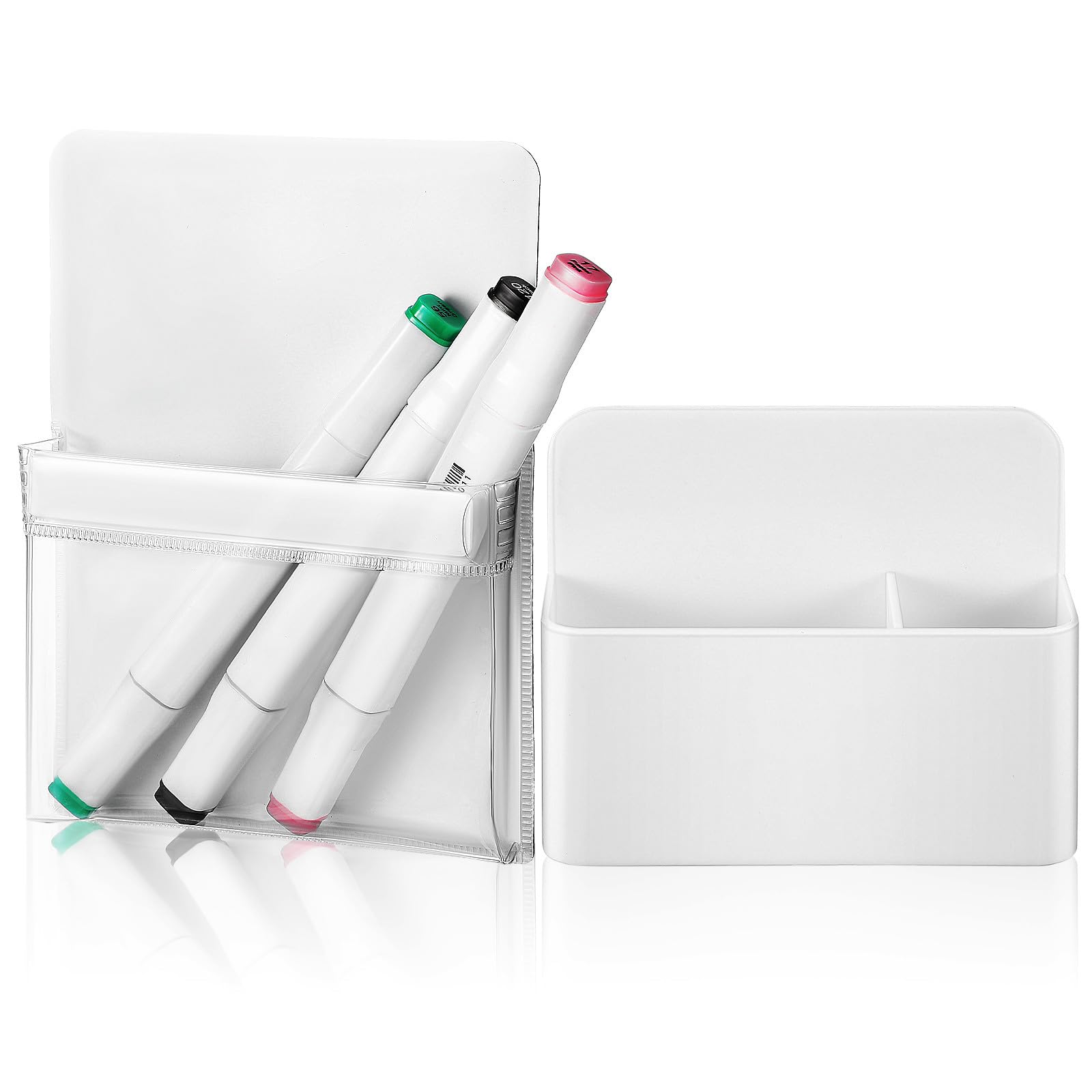 Porta Penne Magnetico da Scrivania 2 Pezzi in Abs Pvc