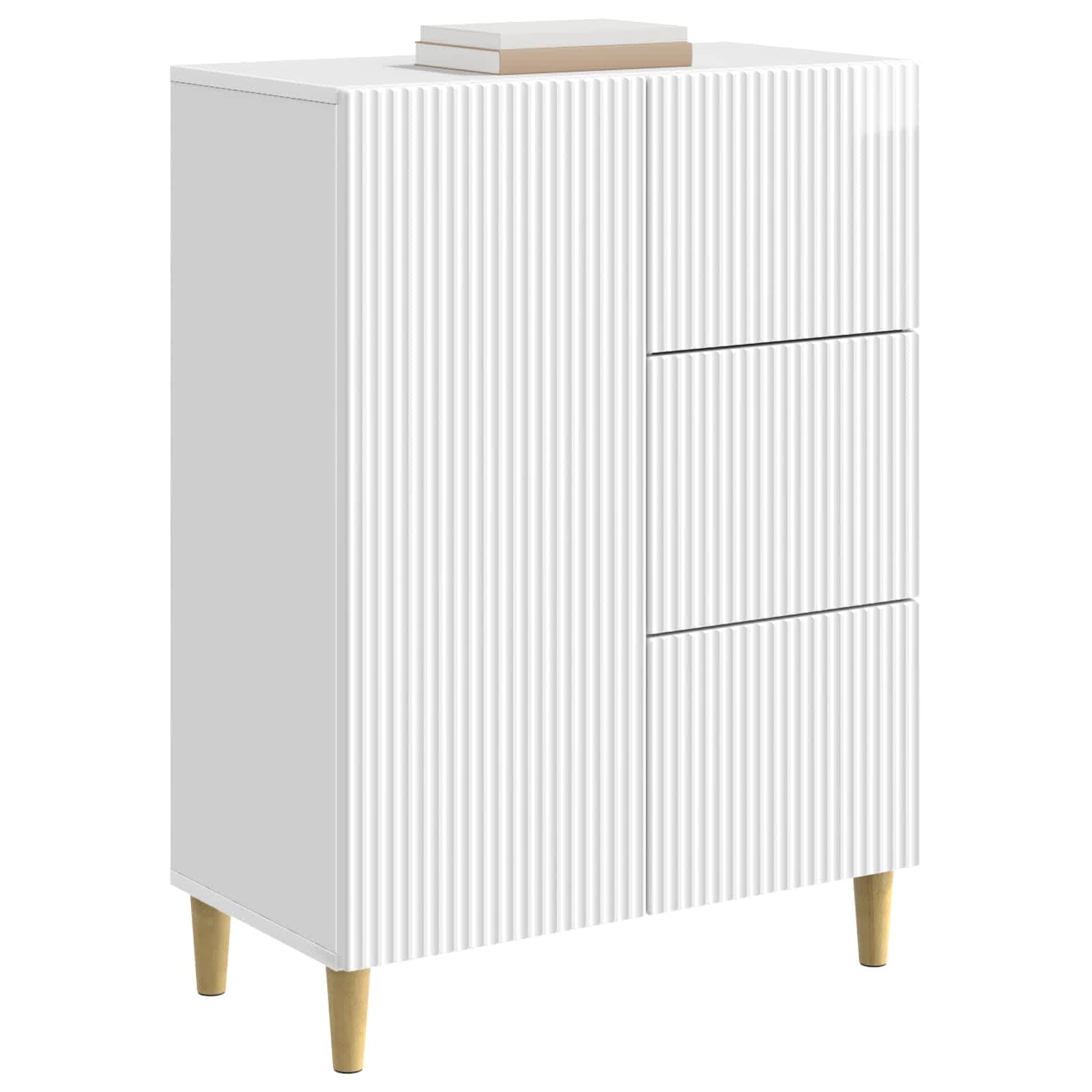Credenza bianca lucida, 66 x 34,5 x 90 cm
