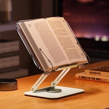 Coverzone Tablet ve Kitap Okuma Standı – 360° Döner Ayarlanabilir Katlanabilir Masaüstü Tutucu, Ergonomik Tasarım, Sağlam Alüminyum Alaşım, Ev ve Ofis Kullanımı İçin Evrensel Tablet Desteği | R15