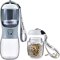 Vista 28 de Botella de Agua para Perros con Contenedor de Comida, Tazón de Agua Portátil para Viajes para Cachorros, Dispensador Portátil para Mascotas