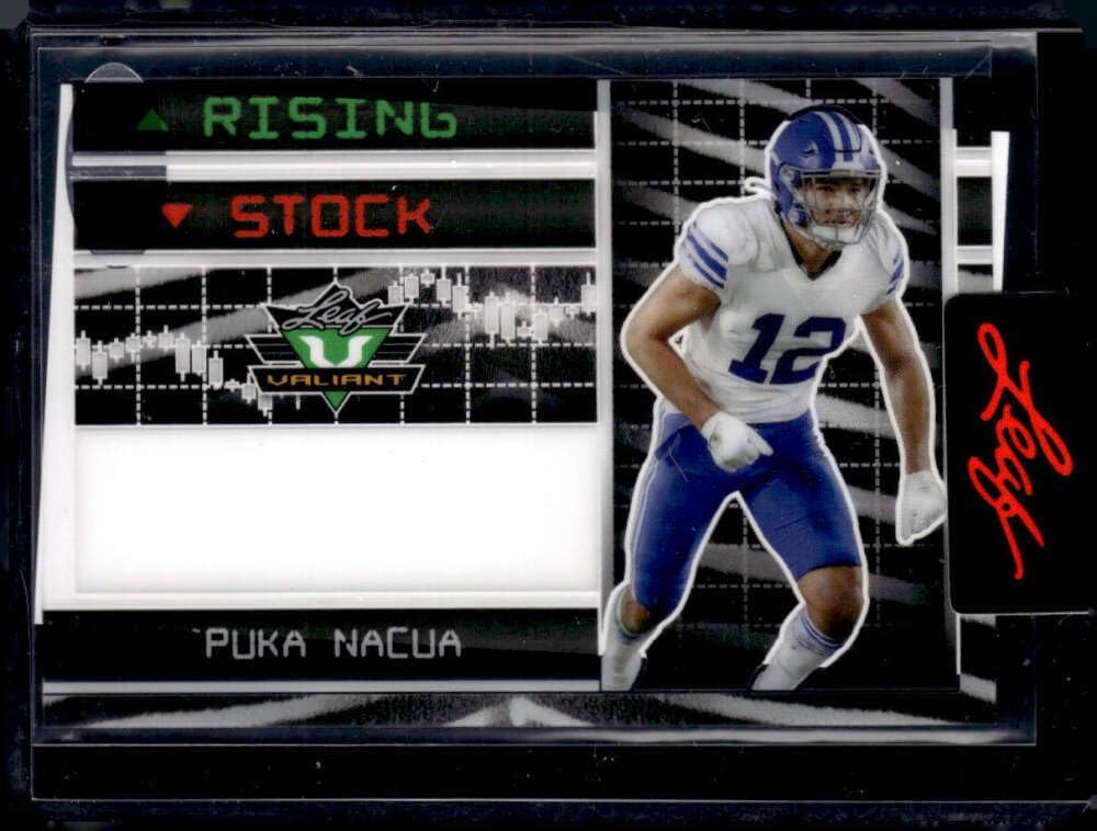PUKA NACUA RC 1/1 2023 Leaf Pre-Production Proof Rising Stock 1/1 ROOKIE Rams NM-MT+ Football